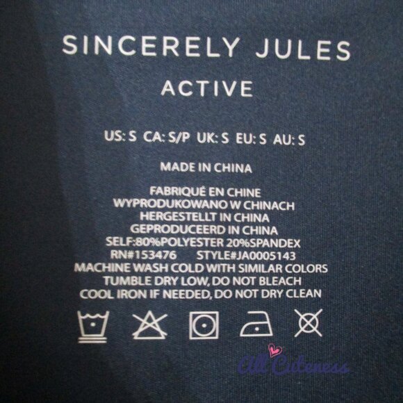 Sincerely Jules Activewear Top and Short Set Size S - Picture 4 of 6